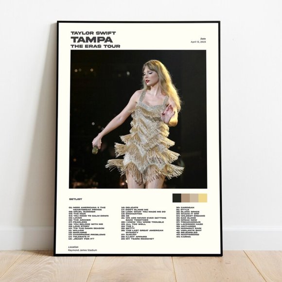 Autograph Art Taylor Swift Tampa Fl Night The Eras Tour Setlist